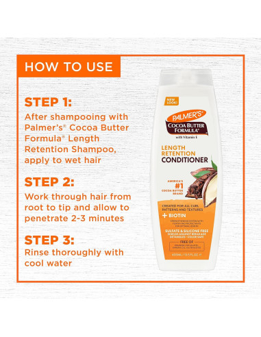 Acondicionador Palmer's Manteca de Cacao y Biotina 382g
