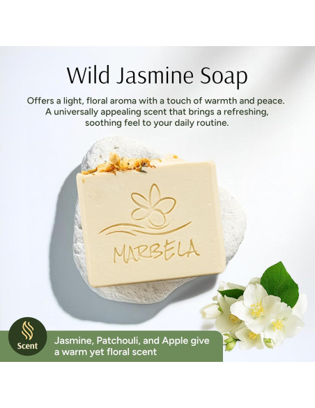Jabón Natural Marbela de Jazmín Silvestre 99.22 g - Vegano
