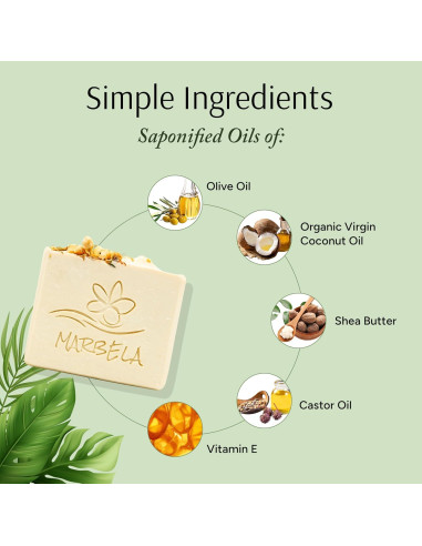 Jabón Natural Marbela de Jazmín Silvestre 99.22 g - Vegano