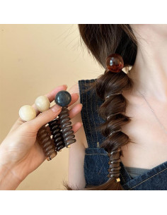 Corbatas de Cabello Espiral Elásticas mdgfge - 4 Pcs Multicolor 2