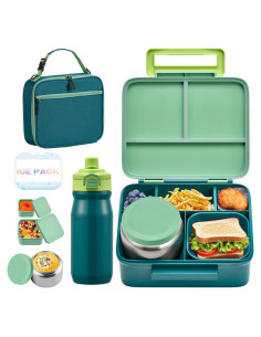 Set Caja de Almuerzo Bento Niños MAISON HUIS 6 Piezas Verde