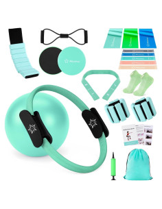 Kit de Pilates Muuruu con Anillo 35.56 cm y Pesas 0.45 kg