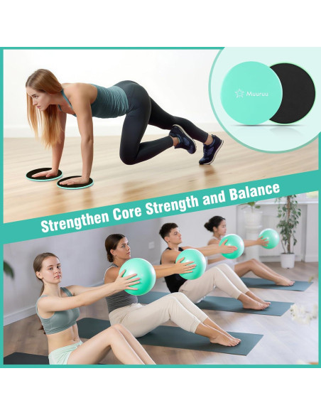 Kit de Pilates Muuruu con Anillo 35.56 cm y Pesas 0.45 kg