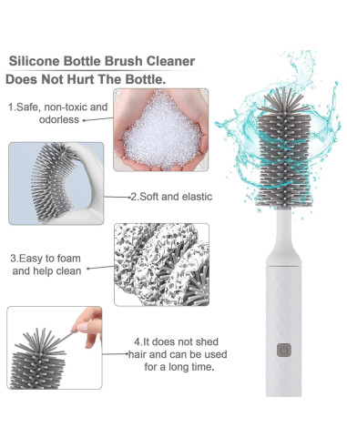 Cepillo Eléctrico para Biberones Biqin Blanco 1500mAh IPX65