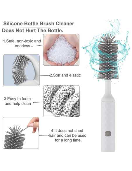 Cepillo Eléctrico para Biberones Biqin Blanco 1500mAh IPX65