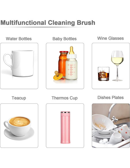 Cepillo Eléctrico para Biberones Biqin Blanco 1500mAh IPX65