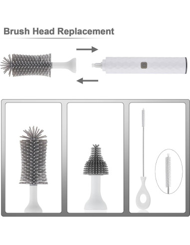 Cepillo Eléctrico para Biberones Biqin Blanco 1500mAh IPX65