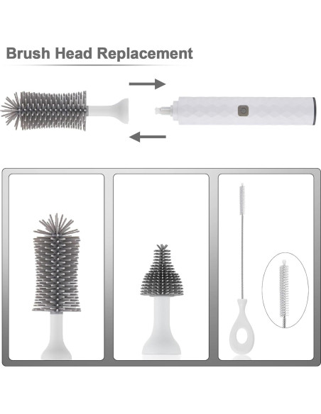 Cepillo Eléctrico para Biberones Biqin Blanco 1500mAh IPX65