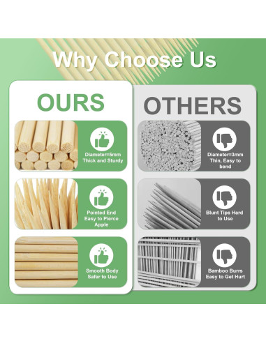 Palitos de Caramelo de Bambú CJFocus 14cm 50 Piezas