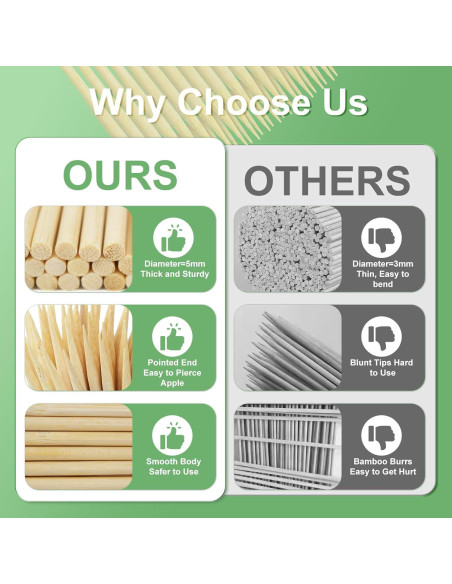 Palitos de Caramelo de Bambú CJFocus 14cm 50 Piezas