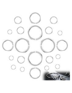 20 Anillas de Salto Plata Esterlina 925 3mm-6mm para Joyería