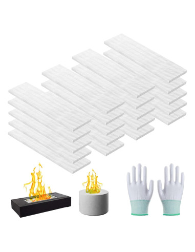 20 Mechas de Lana Cerámica AIHSUMC para Chimenea de Etanol