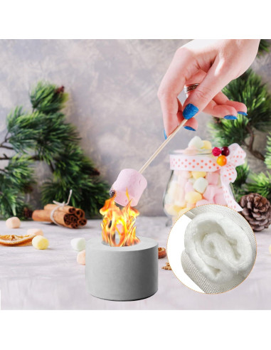 20 Mechas de Lana Cerámica AIHSUMC para Chimenea de Etanol