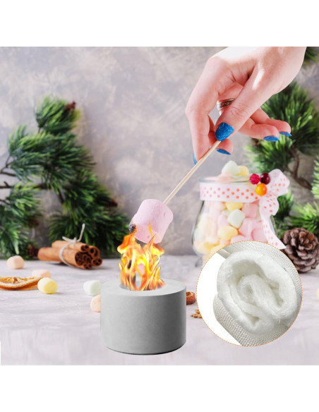 20 Mechas de Lana Cerámica AIHSUMC para Chimenea de Etanol