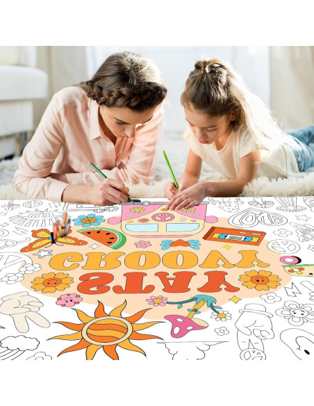 Póster Gigante para Colorear Groovy 80x110 cm Naozinebi