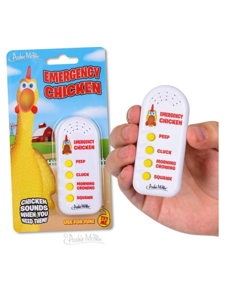 Sonido Electrónico de Emergencia Pollo Archie McPhee 8.9 cm