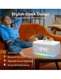 Reloj Despertador Digital Fansbe Smart A21-B con Bluetooth y FM 2