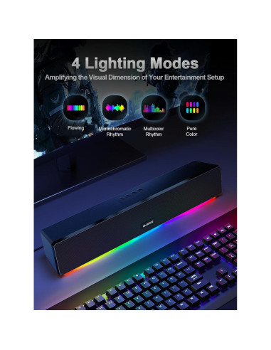 Barra de Sonido Bluetooth Bluedee BD-SK200 24W con Bajo Profundo