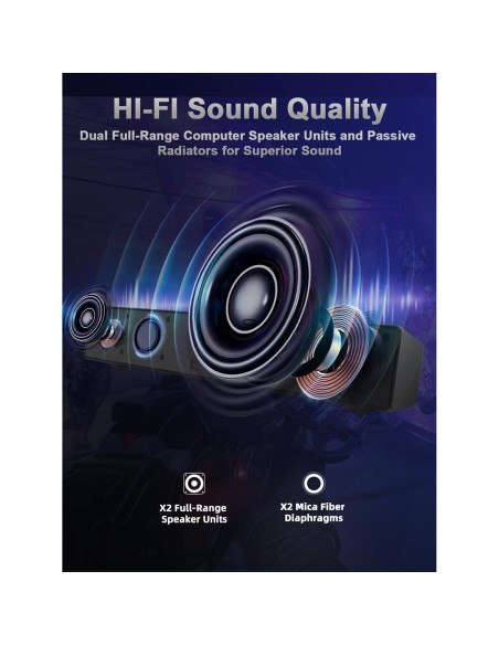 Barra de Sonido Bluetooth Bluedee BD-SK200 24W con Bajo Profundo