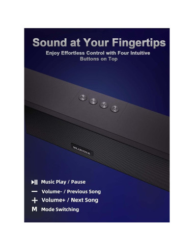 Barra de Sonido Bluetooth Bluedee BD-SK200 24W con Bajo Profundo