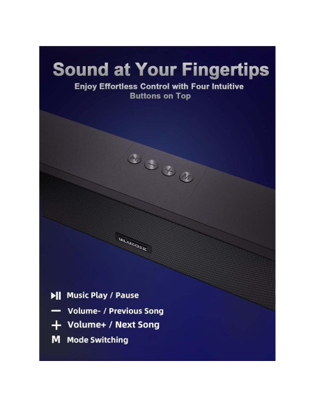 Barra de Sonido Bluetooth Bluedee BD-SK200 24W con Bajo Profundo