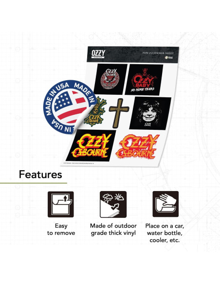 Calcomanías de Vinilo Ozzy Osbourne Desert Cactus 34x28 cm