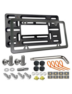 Soporte de Placa de Licencia Frontal AOOTF - Aluminio Negro