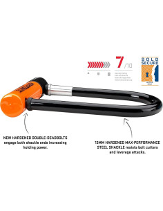 Candado U Kryptonite Evolution Mini-7 con Cable 1.2m 2