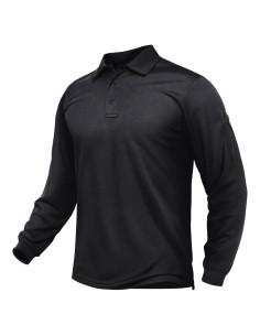 Camisa Polo de Manga Larga TACVASEN Hombre Secado Rápido