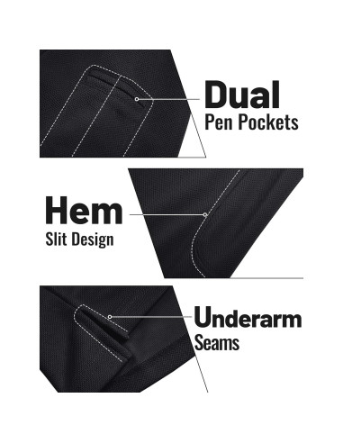 Camisa Polo de Manga Larga TACVASEN Hombre Secado Rápido