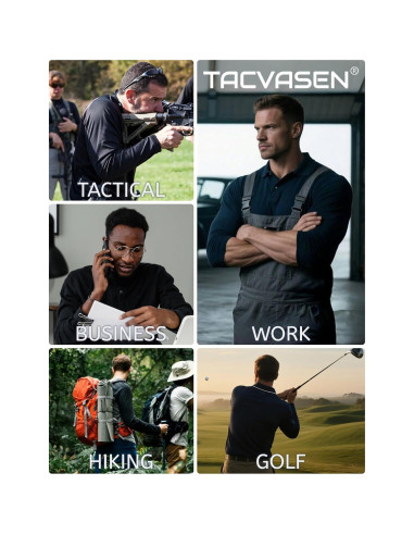 Camisa Polo de Manga Larga TACVASEN Hombre Secado Rápido