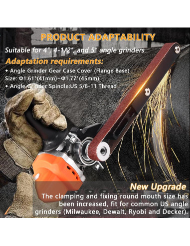 Adaptador Lijadora de Banda Rocsuk para Amoladora Angular 20 Pzs