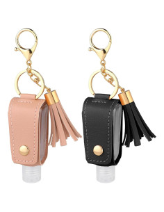 Soporte de Gel Antibacterial MOZEAT 2 Pcs Cuero Viaje 59ml