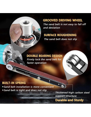 Adaptador Lijadora de Banda Rocsuk para Amoladora Angular 20 Pzs