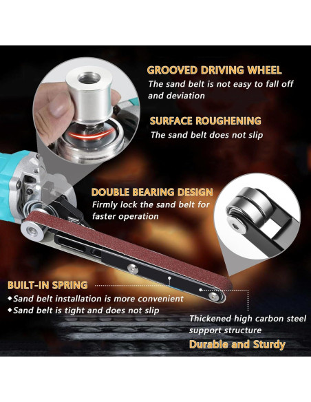 Adaptador Lijadora de Banda Rocsuk para Amoladora Angular 20 Pzs