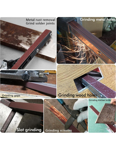 Adaptador Lijadora de Banda Rocsuk para Amoladora Angular 20 Pzs