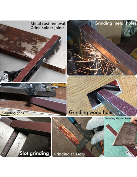 Adaptador Lijadora de Banda Rocsuk para Amoladora Angular 20 Pzs