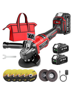 Amoladora Angular Inalámbrica Avhrit 21V 800W 4-1/2" con 2 Baterías