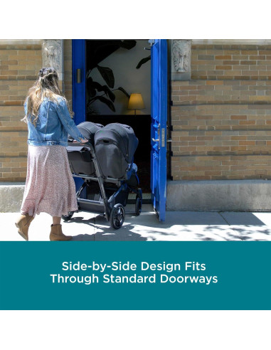 Carrito de bebé Contours Element 2 plazas negro con toldo UPF 50