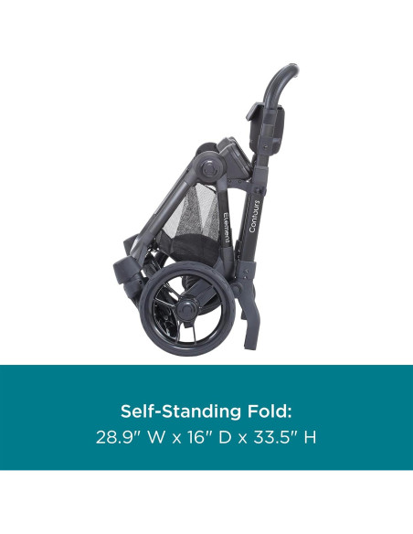 Carrito de bebé Contours Element 2 plazas negro con toldo UPF 50