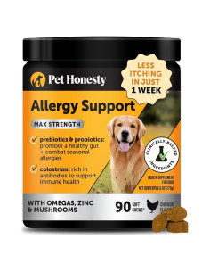 Suplemento Probiotico para Perros PetHonesty 90 Masticables Pollo