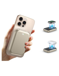 Batería Externa Magnética 10000mAh OZKKCT Carga Rápida USB-C