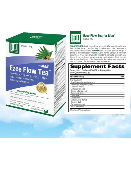 Té Ezee Flow Bell para Hombres - Apoyo Urinario Natural 120g