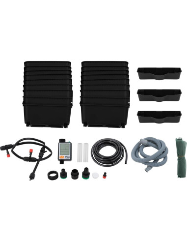 Macetas Verticales Autorriego CCXYYFDJ - 18 Unidades Negro