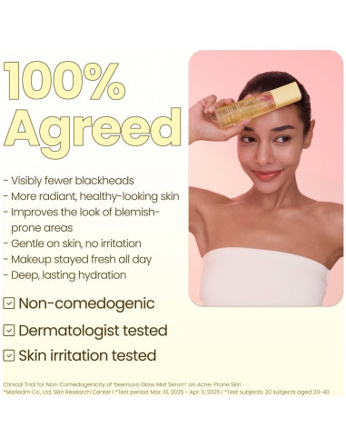 Suero Mist Brillante bee:nuvo 79.83 ml - Hidratante Piel Sensible