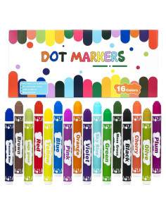 Marcadores de Puntos DOSEWART 16 Colores Lavables para Niños