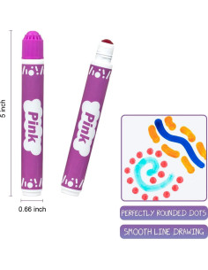 Marcadores de Puntos DOSEWART 16 Colores Lavables para Niños 2