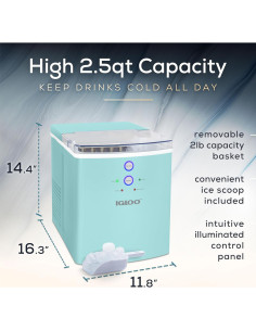 Máquina de Hielo Igloo Aqua - 14,97 kg/día - Portátil 2