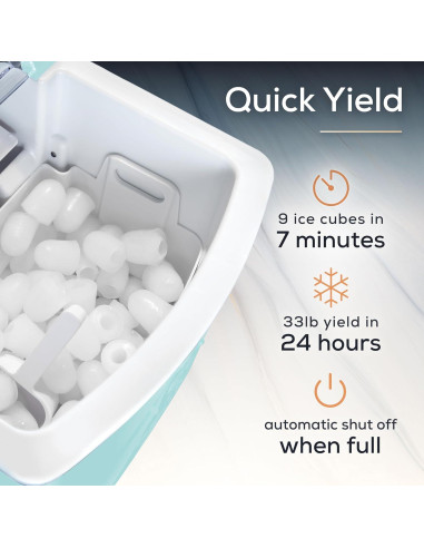 Máquina de Hielo Igloo Aqua - 14,97 kg/día - Portátil