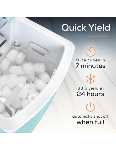 Máquina de Hielo Igloo Aqua - 14,97 kg/día - Portátil